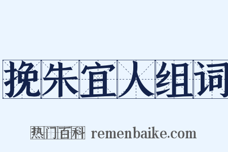 挽朱宜人组词是什么意思的图片